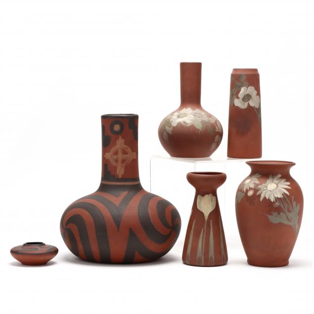 clifton-pottery-six-red-ware-examples