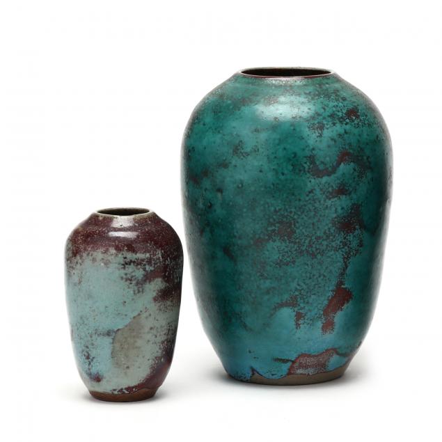 two-jugtown-chinese-blue-vases-nc
