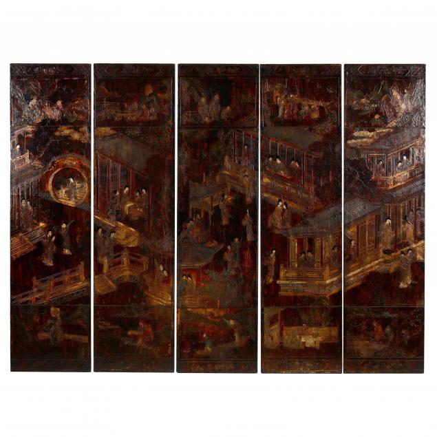 five-loose-panels-from-a-chinese-lacquered-screen