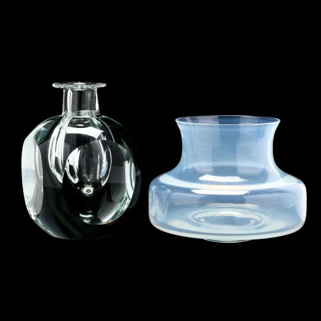 two-modern-art-glass-vases