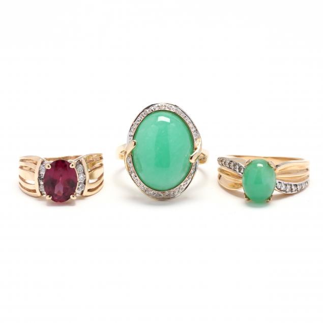 three-gold-and-gem-set-rings