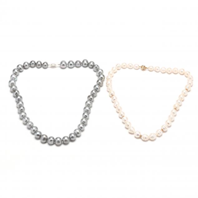 two-pearl-necklaces