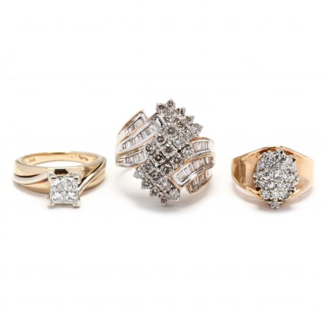 three-bi-color-gold-and-diamond-rings