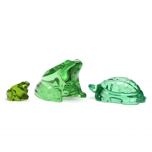 baccarat-two-crystal-frogs-and-a-turtle