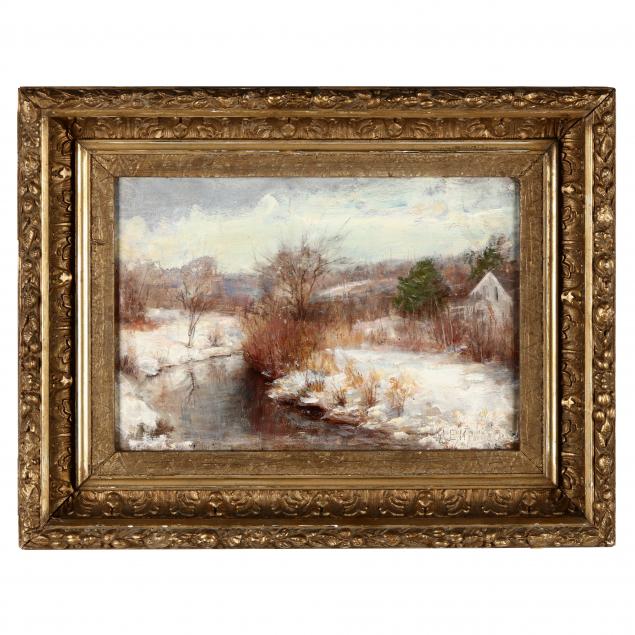 h-e-kinney-american-19th-20th-century-winter-landscape-with-stream
