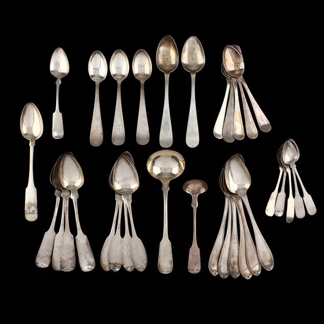 a-collection-of-american-coin-silver-spoons