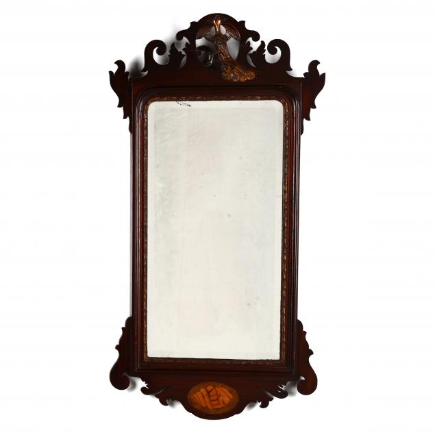 chippendale-style-inlaid-mahogany-looking-glass