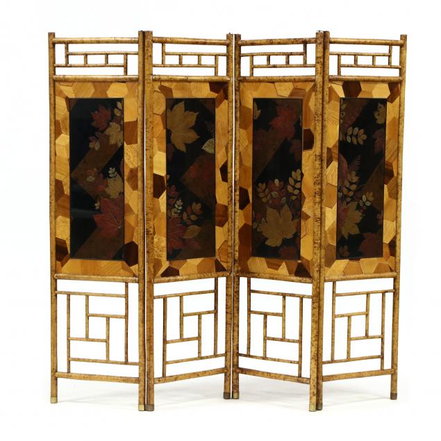 antique-japanese-four-panel-lacquered-and-inlaid-floor-screen