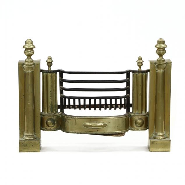 antique-brass-and-iron-coal-fireplace-insert
