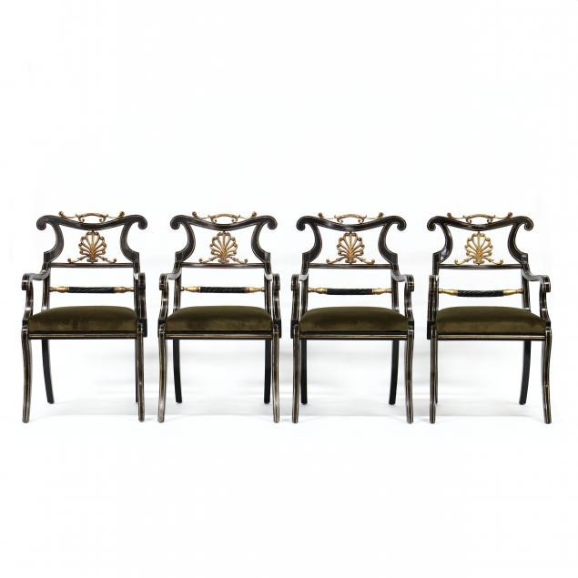 set-of-four-neoclassical-style-painted-and-gilt-armchairs