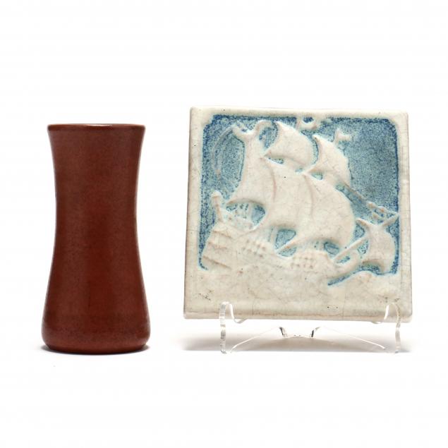 marblehead-pottery-tile-and-vase