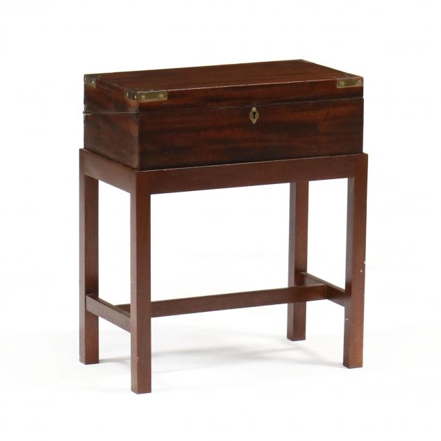 antique-campaign-style-lap-desk-on-stand