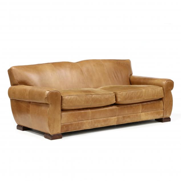 william-allen-leather-upholstered-sofa