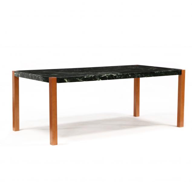attributed-a-sibau-marble-and-cherry-modern-dining-table