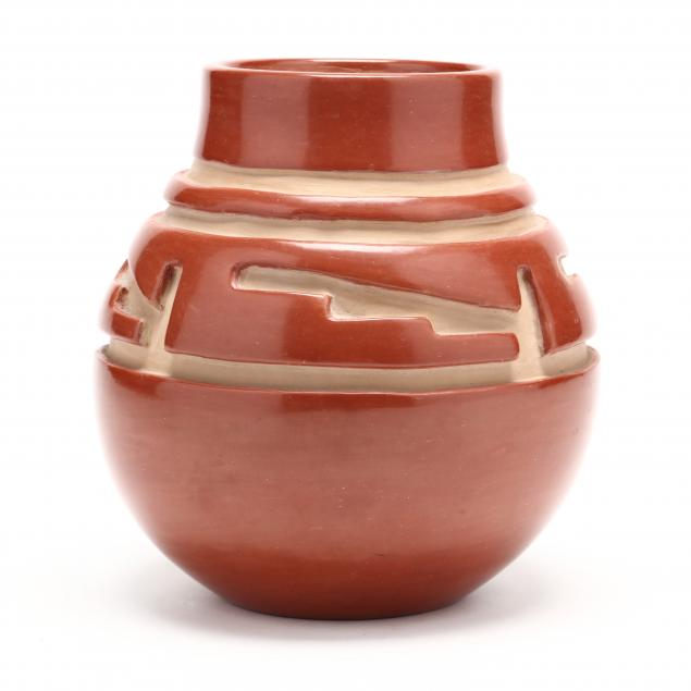 margaret-tafoya-nm-1904-2001-santa-clara-carved-redware-vase