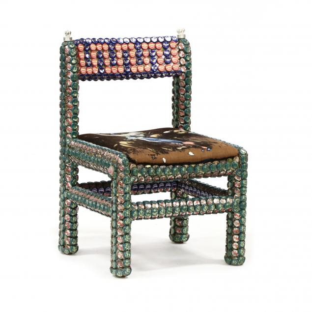 rick-malby-wilmington-nc-bottle-cap-clad-chair