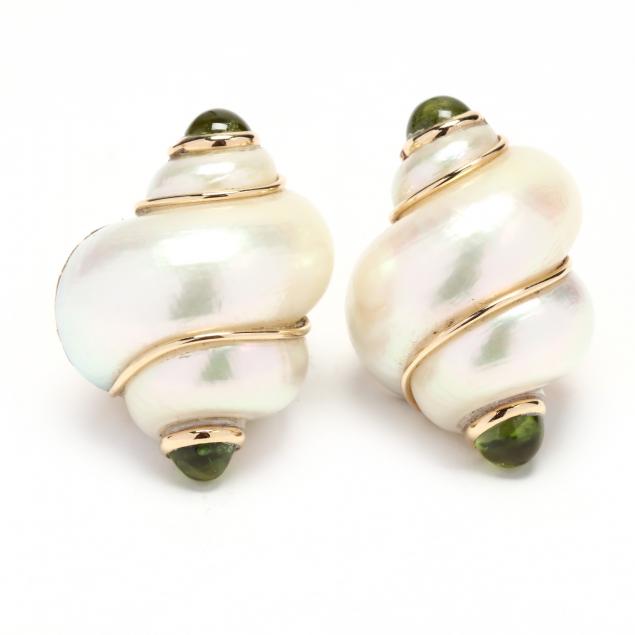 gold-shell-and-gem-set-earrings-maz