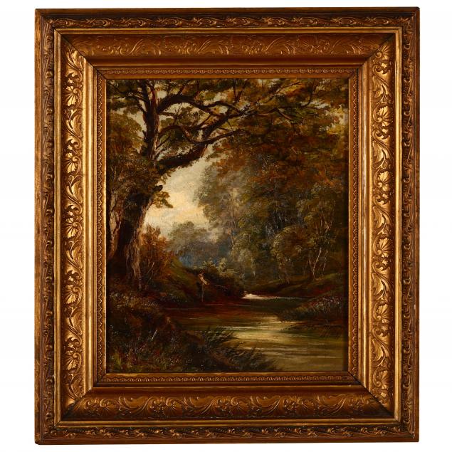 english-school-19th-century-sylvan-landscape-with-an-angler