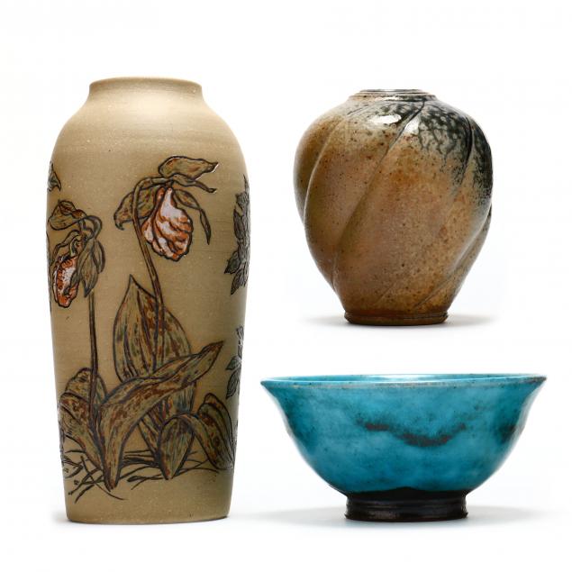 a-contemporary-pottery-group-of-three-vessels-nc