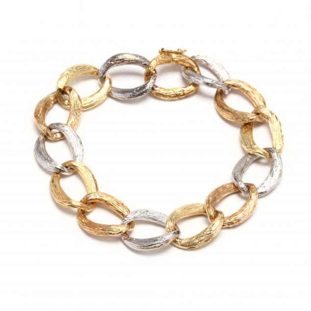 tri-color-gold-link-bracelet