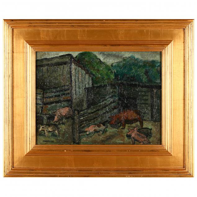 george-alan-swanson-american-1908-1968-barnyard-with-pigs