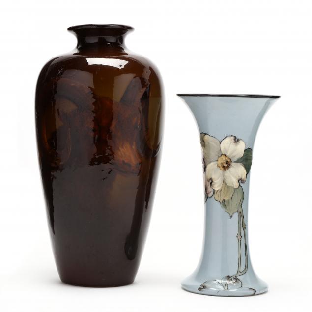 two-vintage-weller-pottery-vases