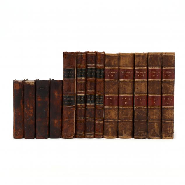 three-partial-sets-of-british-antique-leatherbound-books