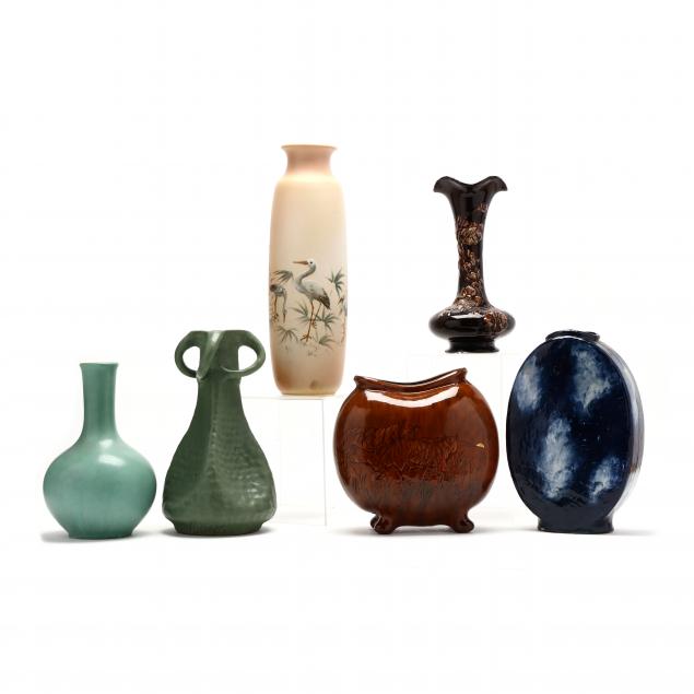 six-art-pottery-vases