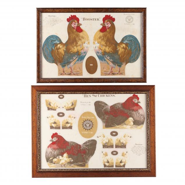 two-antique-arnold-print-works-cloth-animal-cut-outs