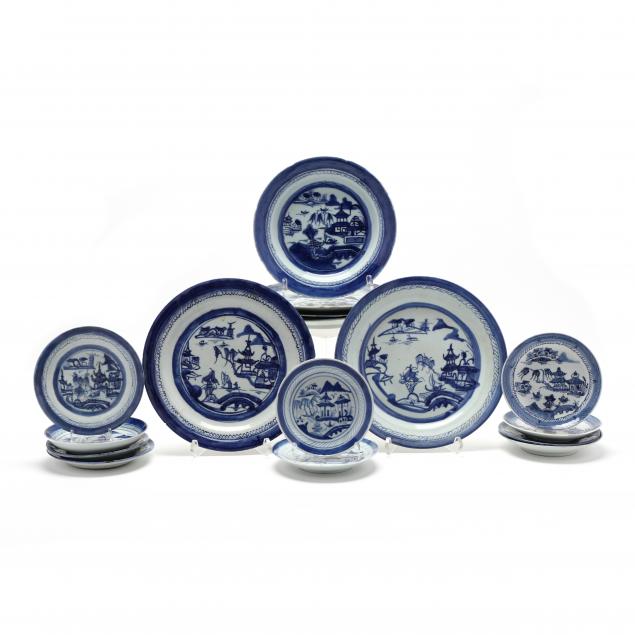 a-group-of-chinese-export-porcelain-canton-plates