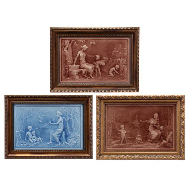 herman-carl-mueller-three-antique-tile-panels-of-the-seasons
