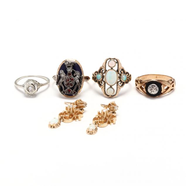 a-group-of-antique-and-vintage-jewelry