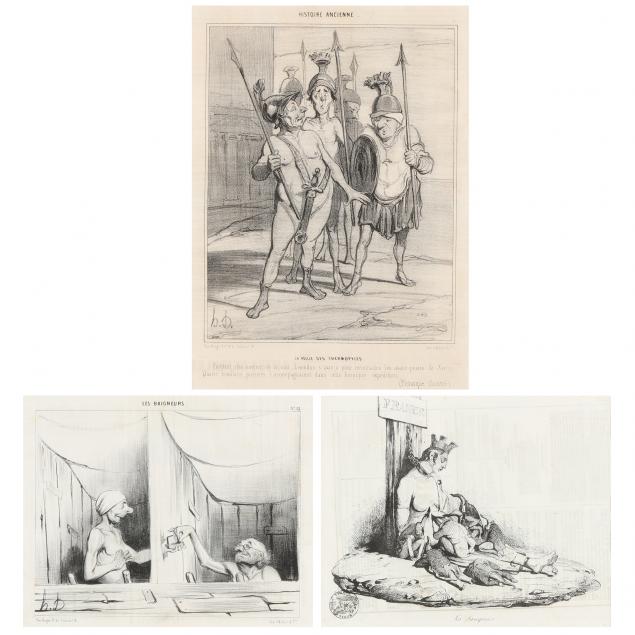honore-daumier-french-1808-1879-three-political-cartoons
