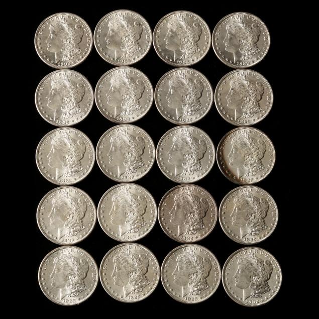 roll-of-twenty-20-bu-1882-s-morgan-silver-dollars