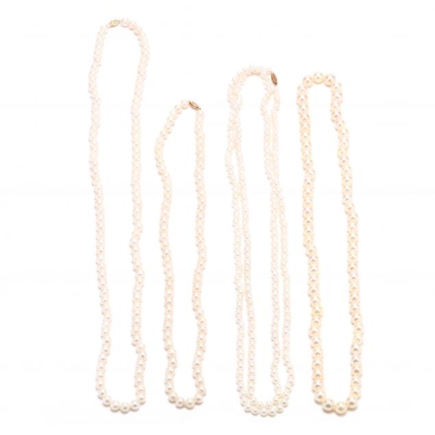 four-cultured-pearl-necklaces