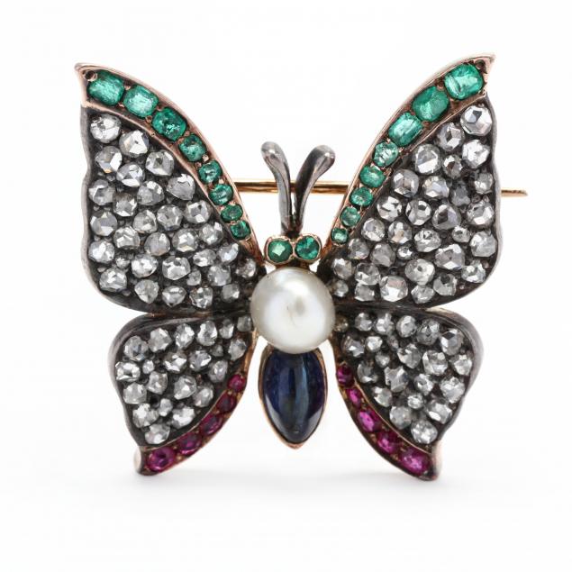 antique-silver-topped-gold-and-gem-set-butterfly-brooch