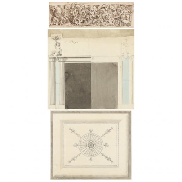 three-antique-sketches-with-architectural-designs