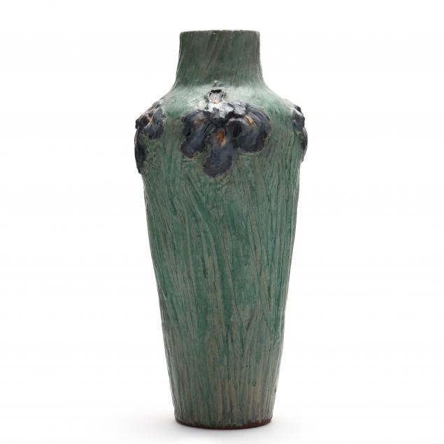 tall-studio-pottery-stoneware-vase-with-iris