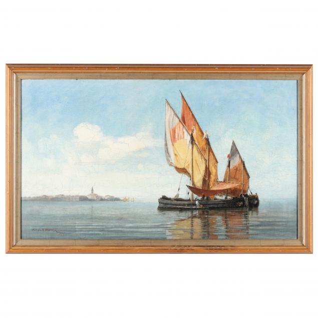 walter-f-brown-american-italian-1853-1929-venetian-harbor-scene