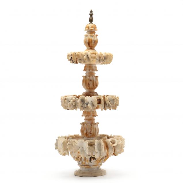 three-tiered-carved-alabaster-ornament