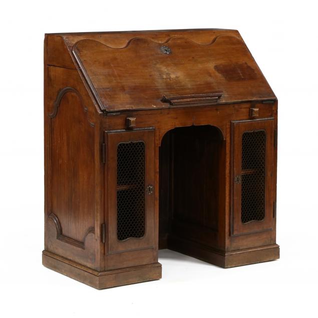 french-provincial-walnut-knee-hole-desk