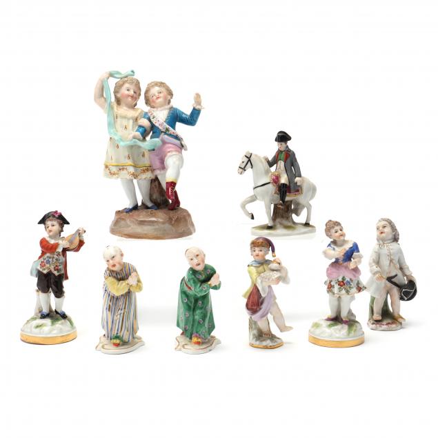 a-group-of-eight-continental-porcelain-figurines
