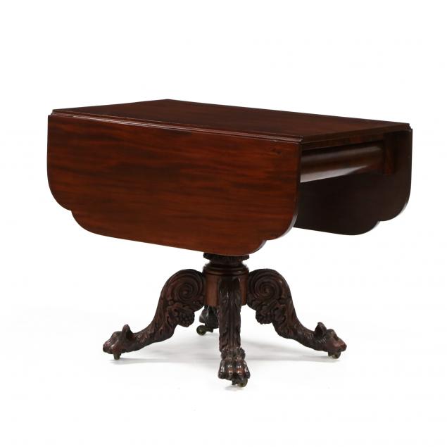 new-york-classical-carved-mahogany-breakfast-table