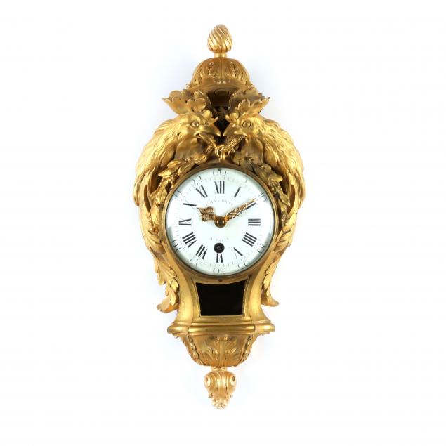 courvoisier-antique-french-dore-bronze-cockerel-wall-clock