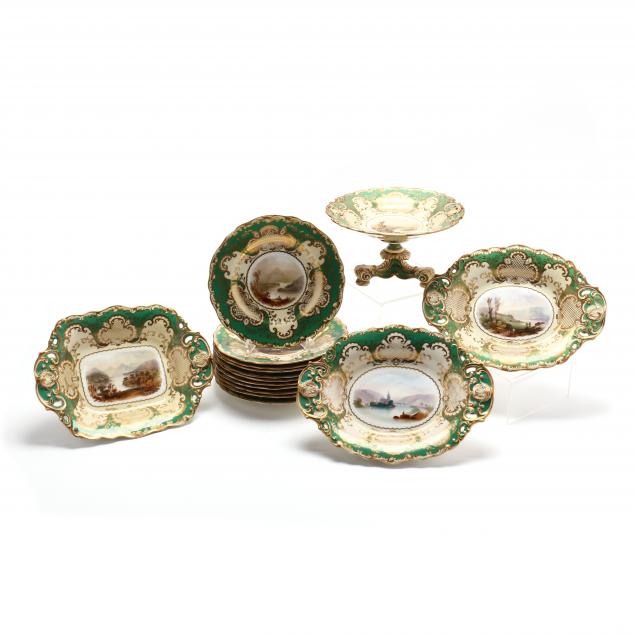 partial-antique-english-porcelain-dessert-service-attributed-j-w-ridgeway