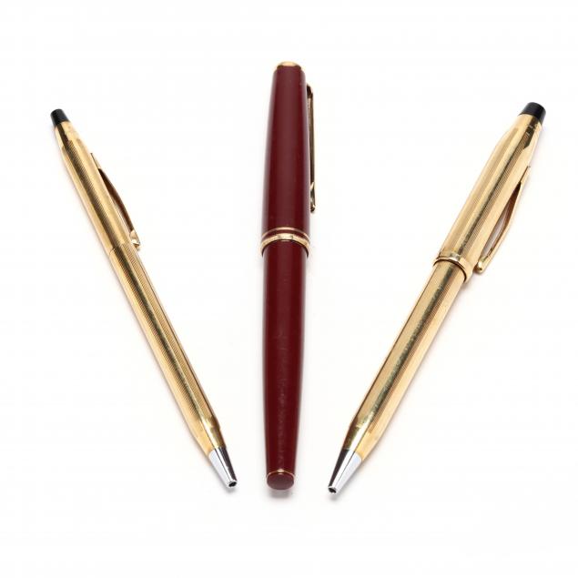 three-classic-writing-pens-montblanc-and-cross