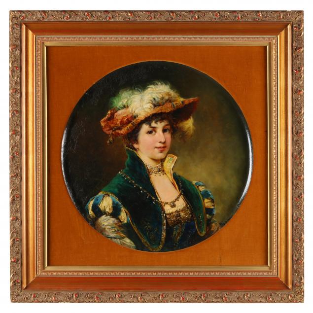 portrait-painted-porcelain-charger-framed