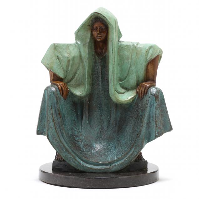 victor-gutierrez-mexico-born-1950-i-maria-pequena-i-bronze-sculpture