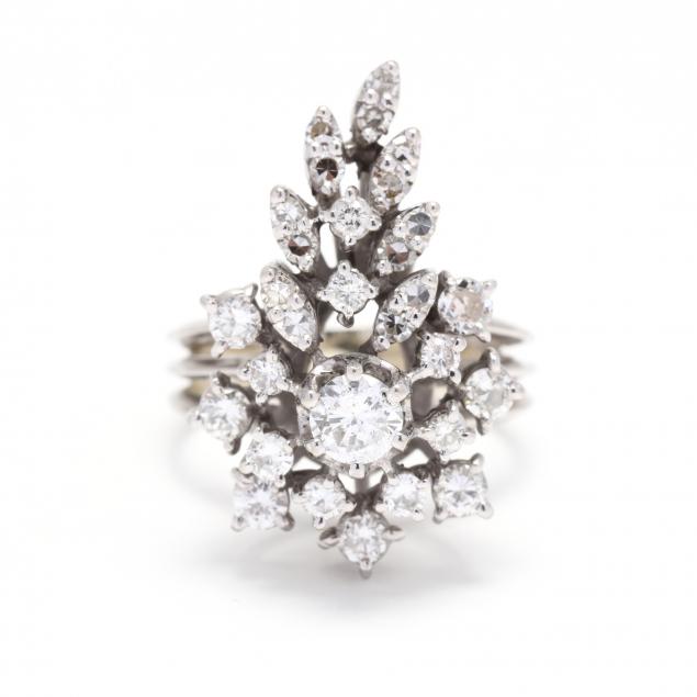 white-gold-and-diamond-cluster-ring