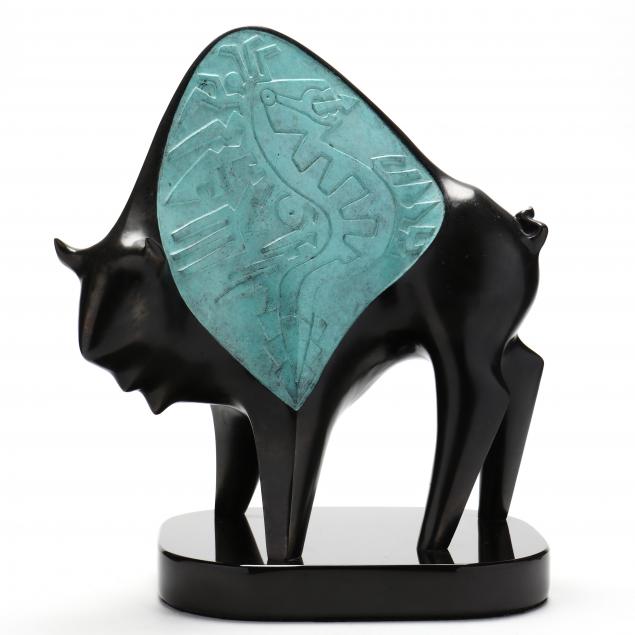 gene-rebecca-tobey-american-bronze-buffalo-sculpture